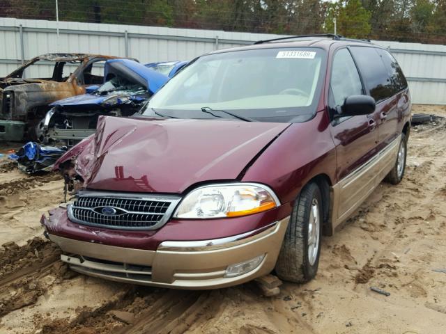 2FMZA53451BA69696 - 2001 FORD WINDSTAR S RED photo 2