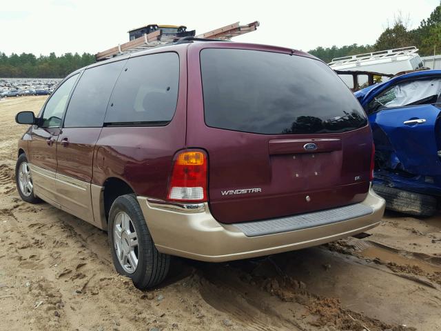 2FMZA53451BA69696 - 2001 FORD WINDSTAR S RED photo 3