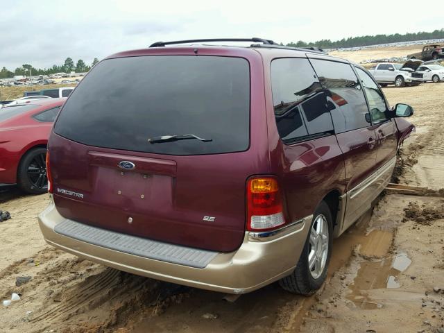 2FMZA53451BA69696 - 2001 FORD WINDSTAR S RED photo 4