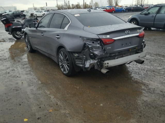 JN1FV7AR7JM480696 - 2018 INFINITI Q50 RED SP GRAY photo 3