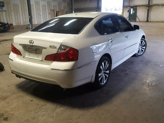 JNKCY01F09M851275 - 2009 INFINITI M35 BASE WHITE photo 4