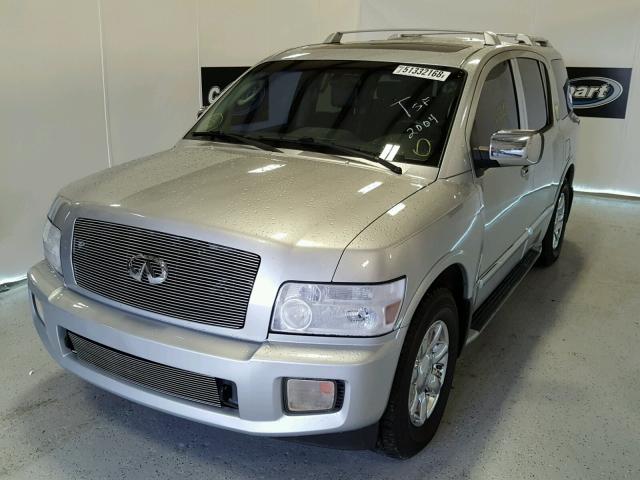 5N3AA08C64N806520 - 2004 INFINITI QX56 SILVER photo 2