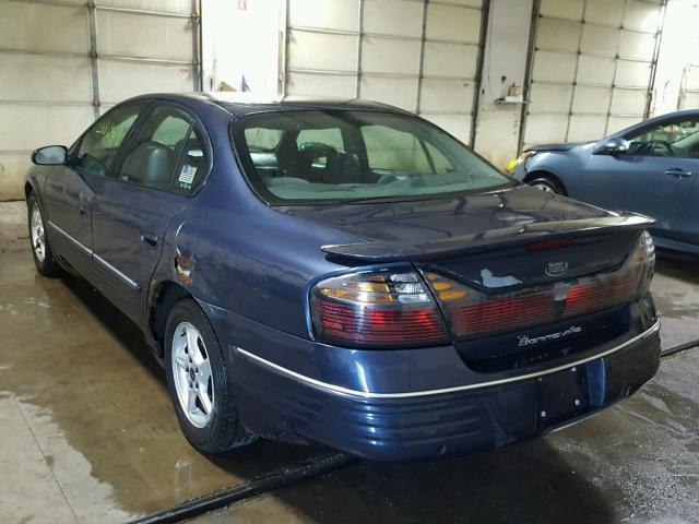 1G2HX54K914277672 - 2001 PONTIAC BONNEVILLE BLUE photo 3