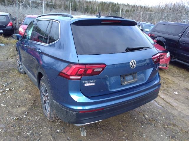 3VV2B7AX1JM102852 - 2018 VOLKSWAGEN TIGUAN SE BLUE photo 3