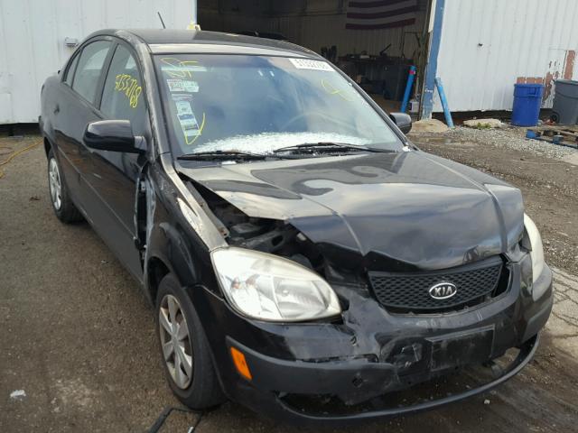 KNADE123566078793 - 2006 KIA RIO BLACK photo 1