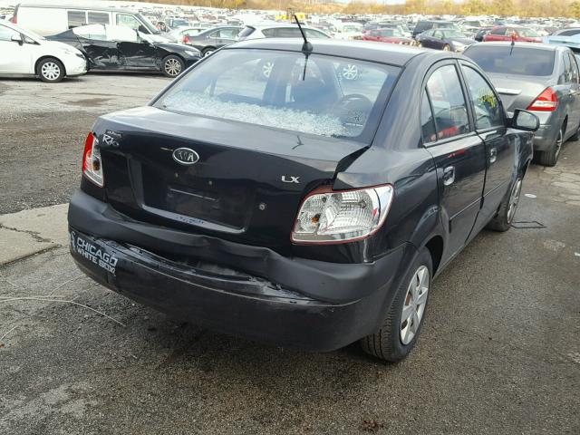 KNADE123566078793 - 2006 KIA RIO BLACK photo 4