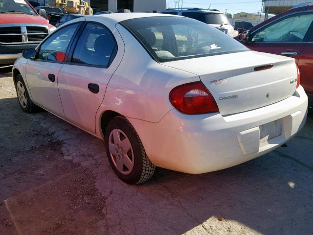 1B3ES26C04D596157 - 2004 DODGE NEON BASE WHITE photo 3