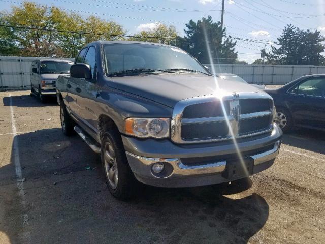 1D7HU18N85S361622 - 2005 DODGE RAM 1500 S GRAY photo 1