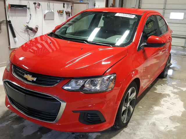 1G1JF5SB2H4125321 - 2017 CHEVROLET SONIC PREM RED photo 2