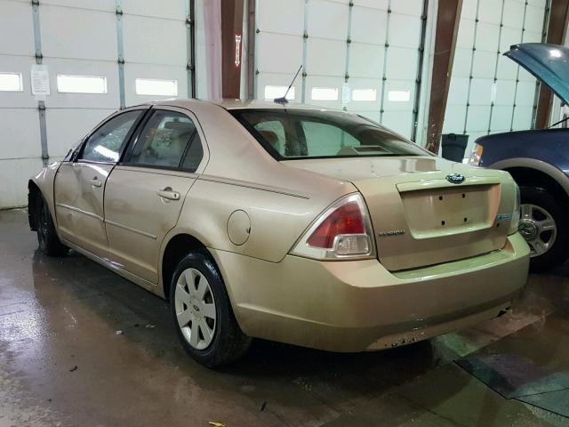 3FAHP06Z87R208017 - 2007 FORD FUSION S TAN photo 3