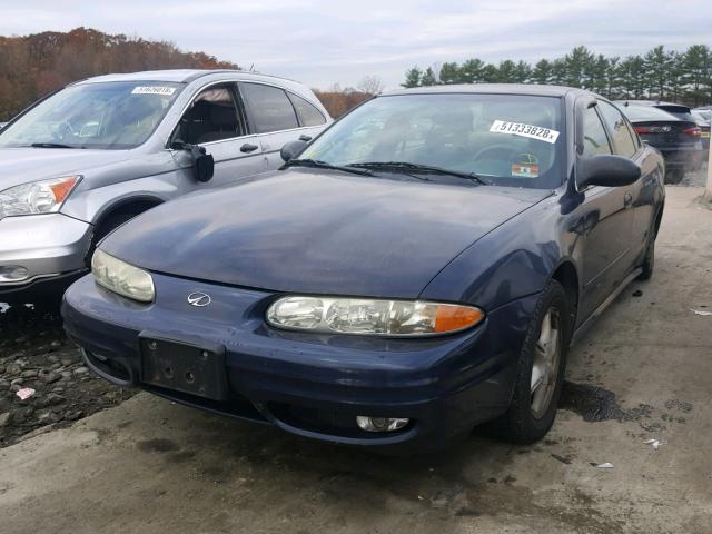 1G3NL52E4YC332231 - 2000 OLDSMOBILE ALERO GL BLUE photo 2