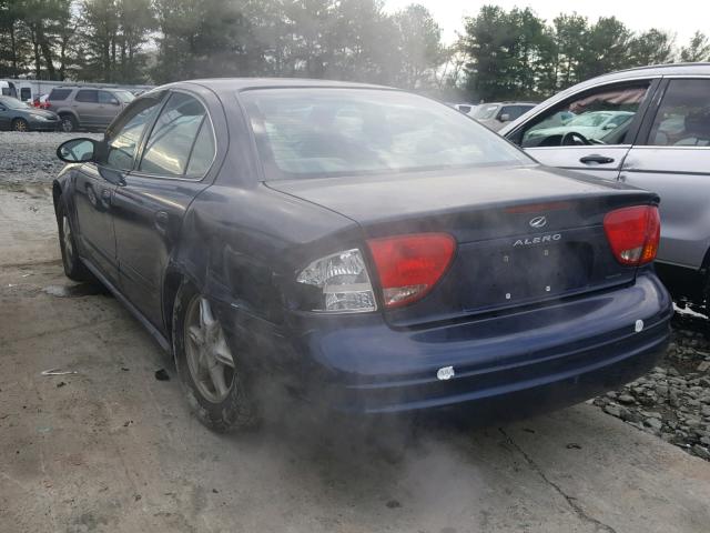 1G3NL52E4YC332231 - 2000 OLDSMOBILE ALERO GL BLUE photo 3