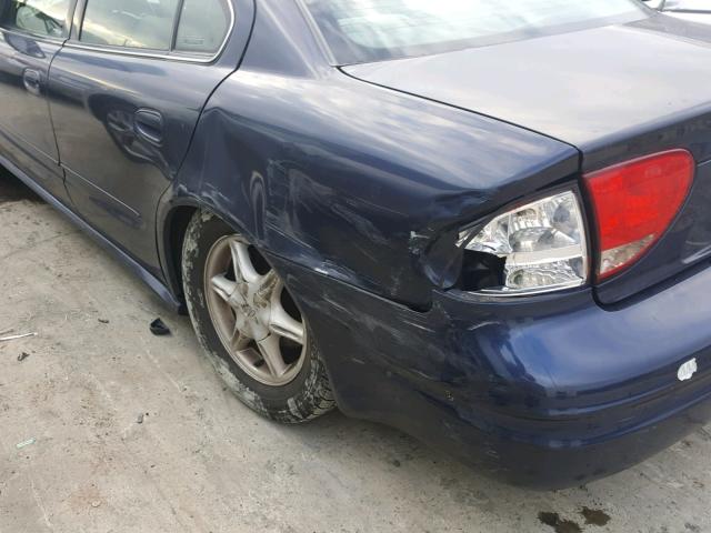 1G3NL52E4YC332231 - 2000 OLDSMOBILE ALERO GL BLUE photo 9