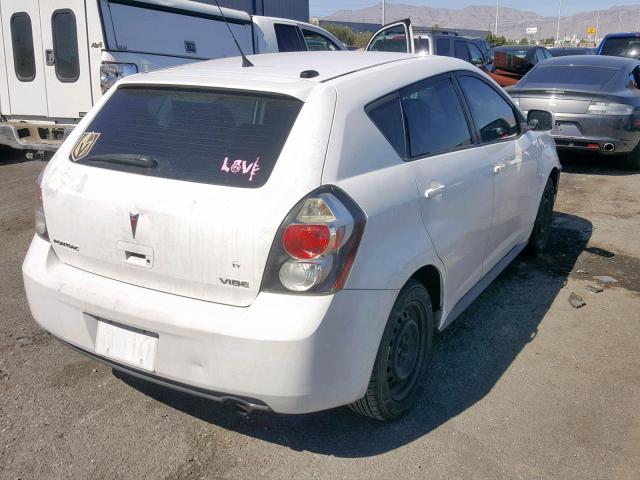 5Y2SP67899Z440410 - 2009 PONTIAC VIBE WHITE photo 4