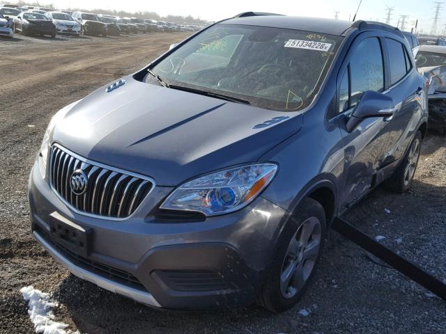 KL4CJASB5EB521154 - 2014 BUICK ENCORE GRAY photo 2