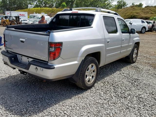 5FPYK1F45DB012768 - 2013 HONDA RIDGELINE SILVER photo 4