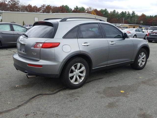 JNRAS08W54X201039 - 2004 INFINITI FX35 GRAY photo 4