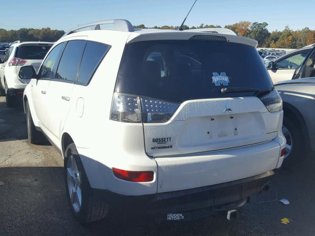 JA4MS41X58Z015108 - 2008 MITSUBISHI OUTLANDER WHITE photo 3