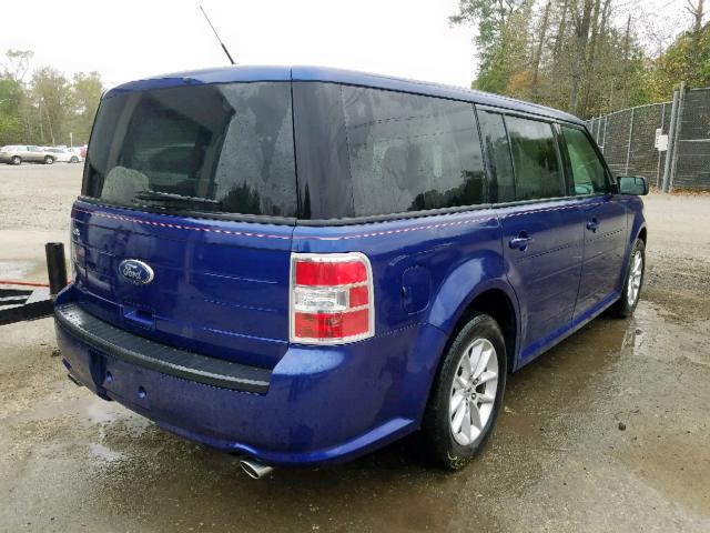 2FMGK5B81DBD02695 - 2013 FORD FLEX SE BLUE photo 4