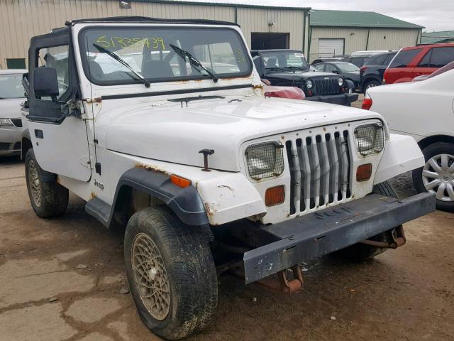 1J4FY19P1SP244947 - 1995 JEEP WRANGLER / WHITE photo 1