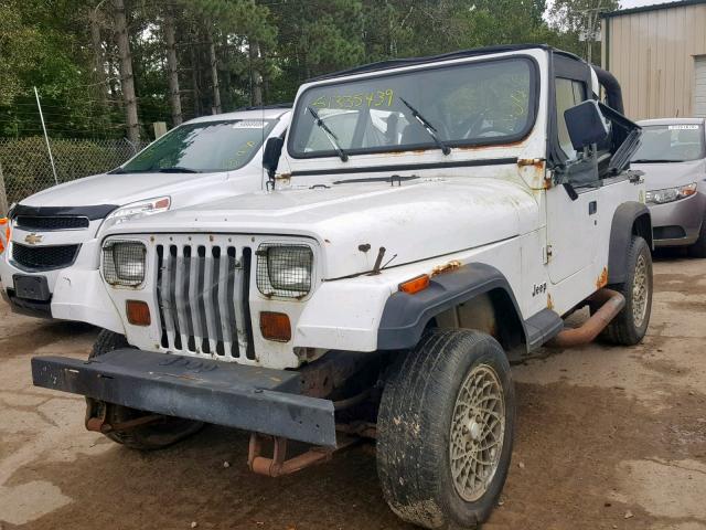 1J4FY19P1SP244947 - 1995 JEEP WRANGLER / WHITE photo 2