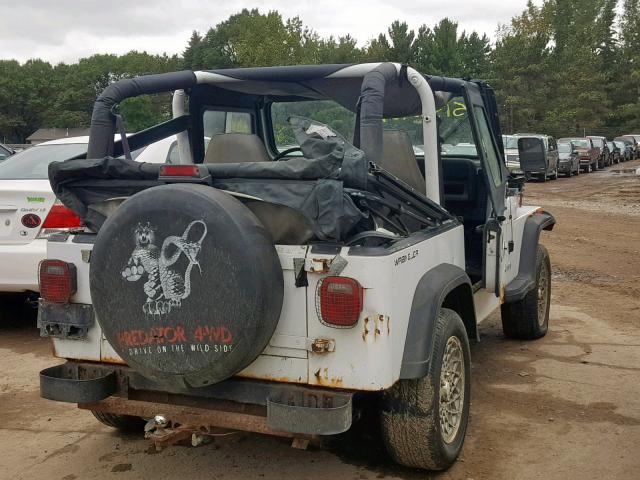 1J4FY19P1SP244947 - 1995 JEEP WRANGLER / WHITE photo 4