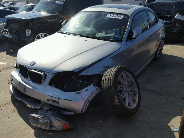 WBAUP7C50DVP25150 - 2013 BMW 128 I SILVER photo 2