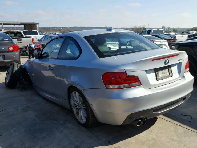 WBAUP7C50DVP25150 - 2013 BMW 128 I SILVER photo 3