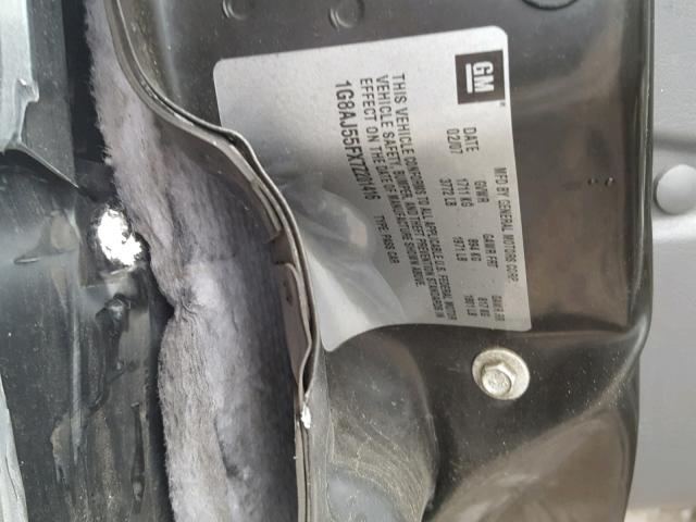 1G8AJ55FX7Z201416 - 2007 SATURN ION LEVEL GRAY photo 10