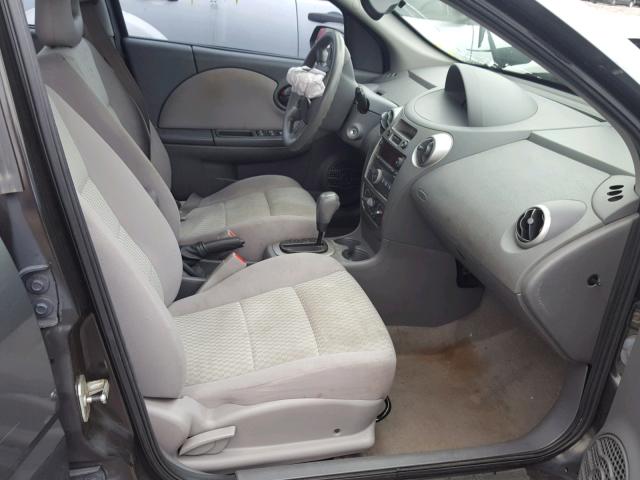 1G8AJ55FX7Z201416 - 2007 SATURN ION LEVEL GRAY photo 5