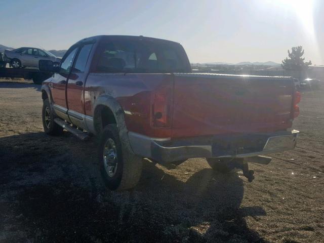 1D7KS28A57J592100 - 2007 DODGE RAM 2500 S RED photo 3