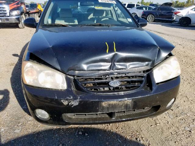 KNAFE121555162639 - 2005 KIA SPECTRA LX BLACK photo 9