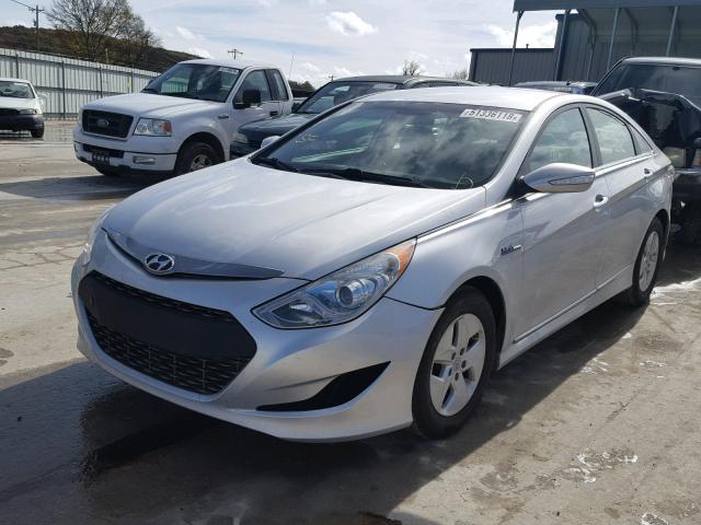 KMHEC4A40BA001793 - 2011 HYUNDAI SONATA HYB SILVER photo 2