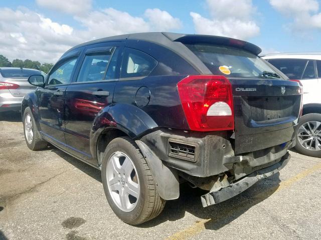 1B3HB48B48D545179 - 2008 DODGE CALIBER SX BLACK photo 3