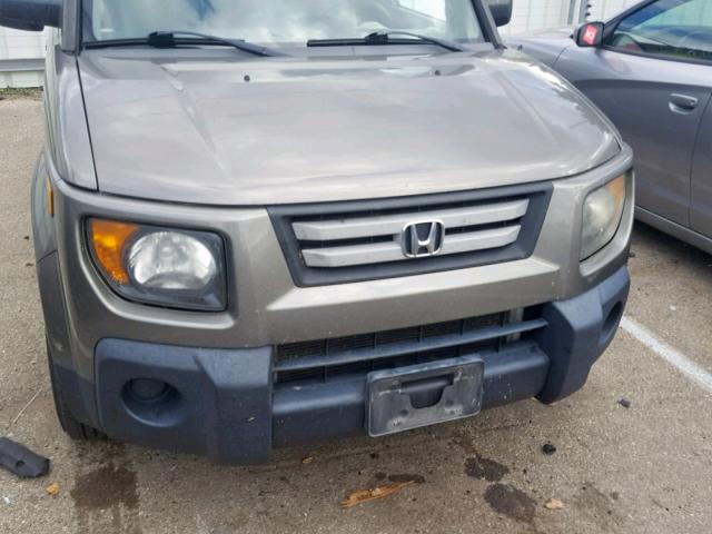 5J6YH28747L012910 - 2007 HONDA ELEMENT EX GRAY photo 9