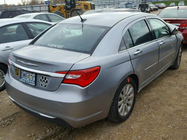 1C3CCBCG0DN607750 - 2013 CHRYSLER 200 LIMITE SILVER photo 4