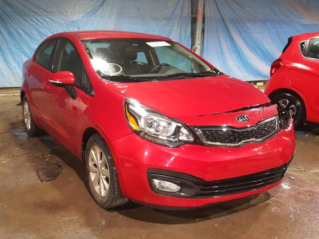 KNADN4A33C6056449 - 2012 KIA RIO EX RED photo 1