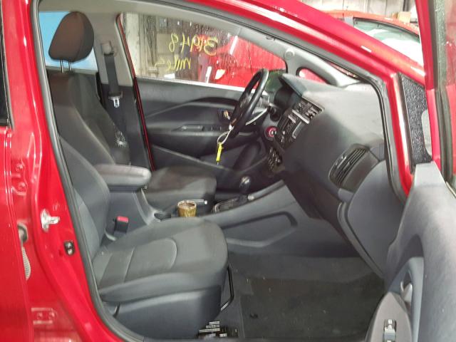 KNADN4A33C6056449 - 2012 KIA RIO EX RED photo 5