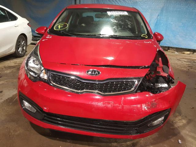 KNADN4A33C6056449 - 2012 KIA RIO EX RED photo 9