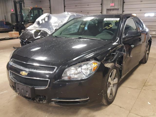1G1ZC5E12BF359937 - 2011 CHEVROLET MALIBU 1LT BLACK photo 2