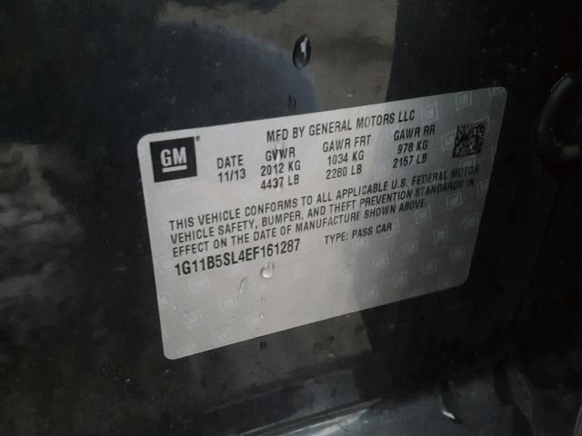 1G11B5SL4EF161287 - 2014 CHEVROLET MALIBU LS 黑色 照片 10