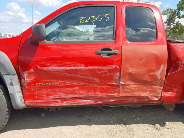 1GCDS196758161253 - 2005 CHEVROLET COLORADO RED photo 9