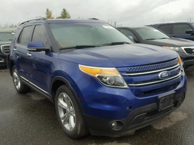 1FM5K8F86EGA09632 - 2014 FORD EXPLORER L BLUE photo 1