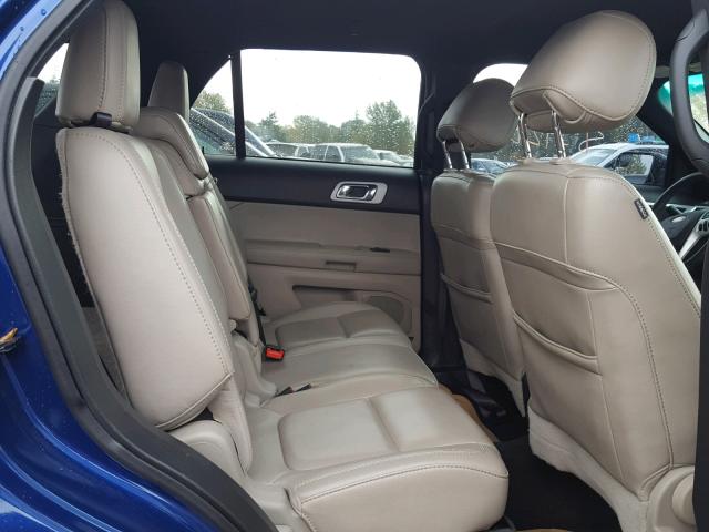 1FM5K8F86EGA09632 - 2014 FORD EXPLORER L BLUE photo 6