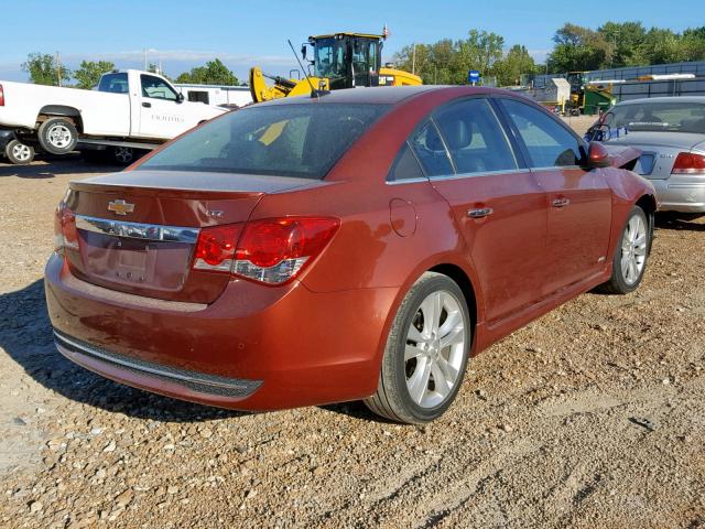 1G1PH5SC0C7204944 - 2012 CHEVROLET CRUZE LTZ MAROON photo 4