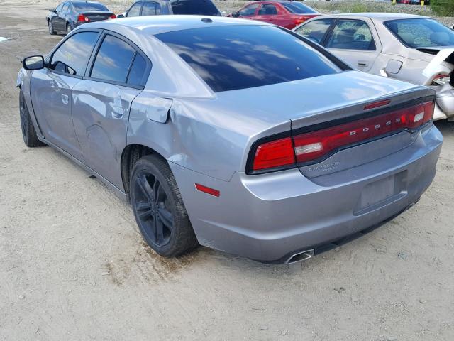 2C3CDXJG3EH207656 - 2014 DODGE CHARGER SX SILVER photo 3