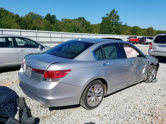 1HGCP3F89BA018518 - 2011 HONDA ACCORD EXL SILVER photo 4