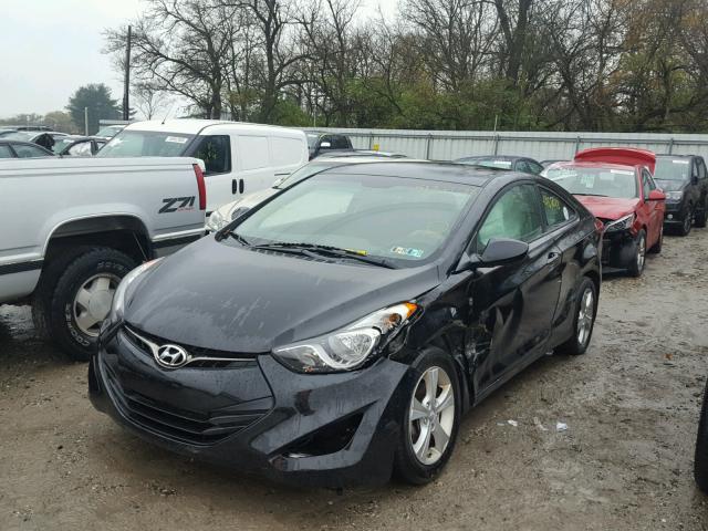 KMHDH6AE4DU012105 - 2013 HYUNDAI ELANTRA CO BLACK photo 2