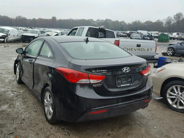 KMHDH6AE4DU012105 - 2013 HYUNDAI ELANTRA CO BLACK photo 3