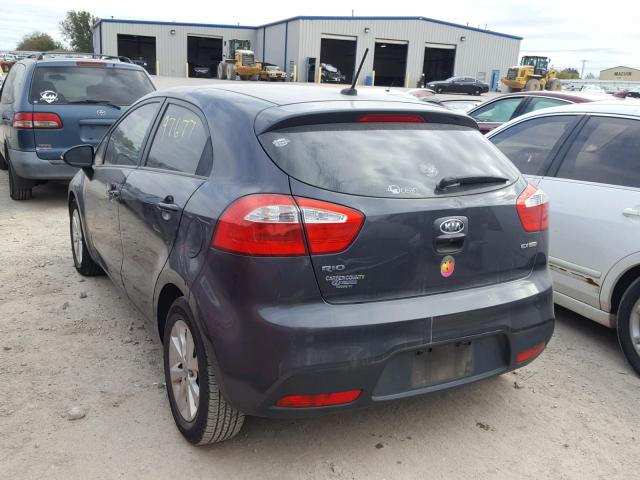 KNADN5A38C6035909 - 2012 KIA RIO EX BLACK photo 3